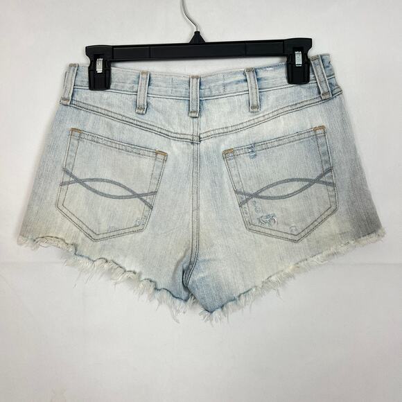 Abercrombie & Fitch High-Rise Distressed Denim Shorts Size 0 - Picture 5 of 7